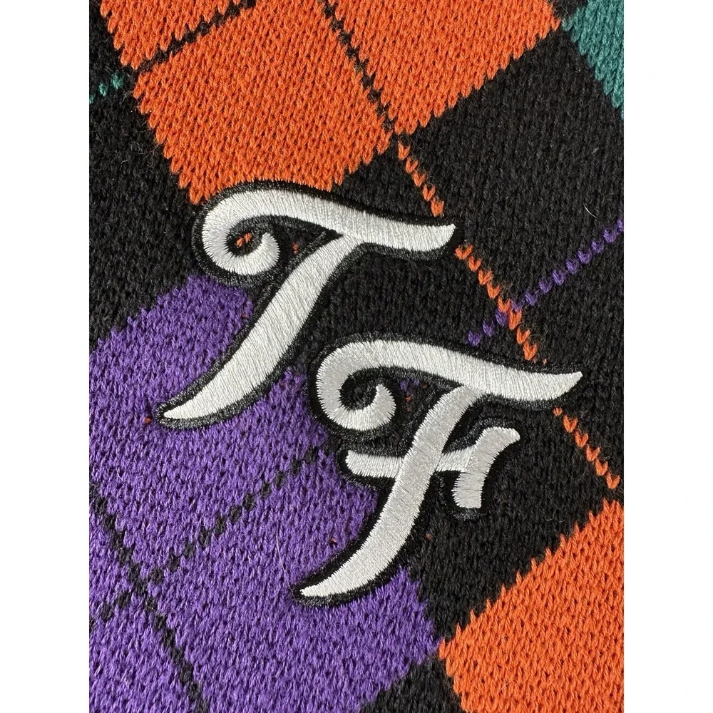 Teddy‎ Fresh Men V-Neck Argyle Sweater Size Multicolor Knit XS